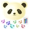 Panda Lampe - Kinder-Nachtlicht - Kinderzimmer - USB-C Wiederaufladbar mit Fernbedienung - Mehrfarbiges und warmes Licht - Weiches Silkon - Regenbogen Licht Timer