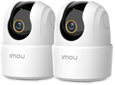 Imou 2.5K(4MP) Lot de 2 Caméra Surveillance WiFi Intérieure Caméra 360° Connectée Smartphone avec Détection Humaine AI Suivi Intelligent Sirène Audio Bidirectionnel Compatible Alexa pour Bébé/Animaux