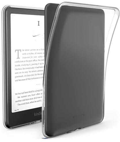 Klare weiche Flexible Hülle kompatibel mit 7 Zoll Kindle Paperwhite 12. Generation 2024 und Kindle Colorsoft, transparente TPU-Rückseite schlanke Hülle kratzfester Schutz leicht (Hohe Transparenz)