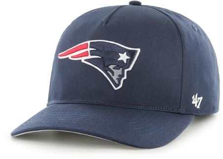 '47 NFL New England Patriots Hitch RF Unisex Baseball Cap, Adjustable Snapback Strap, Team Logo, Colour Navy Blue