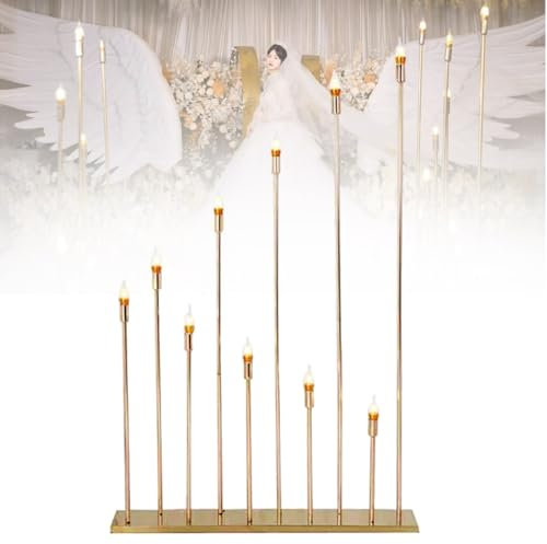 Portacandele da pavimento per matrimonio Candelabro da pavimento in metallo Portacandele a colonna Decorazione per feste e banchetti nuziali(B)