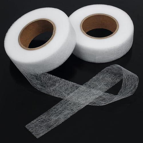 XYGK 25 Meter Saumband zum Aufbügeln mit 2 Packungen, Bügelband für Vorhänge, 2cm weite Bügelband ohne Nähen, Fusion-Band von Klebegewebe für Hosen, Kleidung und Vorhänge