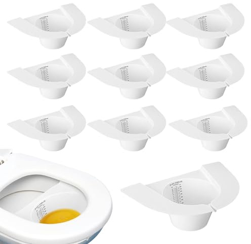 Standard Fit urinuppsamlingshatt, 10 st 800 cc mätbehållare | provuppsamlingssats för äldrevård och medicinsk användning