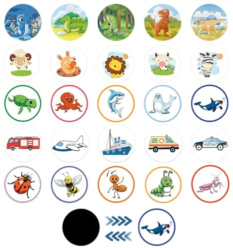 25PCS Potty Training Stickers, Potty Stickers, Color Changing Toilet Training Sticker, Fun Sticker Set with Ocean Dinosaur Vehicle Animal for Home Daycare Travel Early Educational