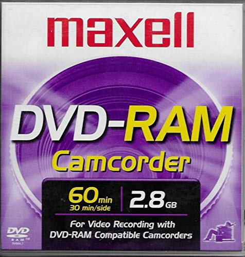 Maxell DVD-R & DVD-RAM Round Cartridges for Panasonic & Late Model Hitachi DVD Camcorders