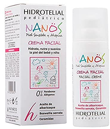 HIDROTELIAL Nanos Crema Facial, Piel Sensible y Atópica, Blanco, 50 Ml