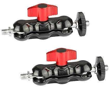 CAMVATE Brazo mágico Universal con Cabezales Dobles (Rojo, 2 Piezas)