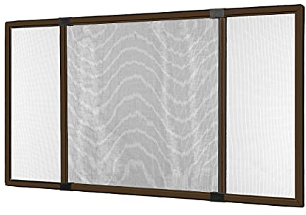 Ventanara® Insektenschutz Schiebe Fenster Fliegengitter Mückenschutz (50 x 75 cm, braun)