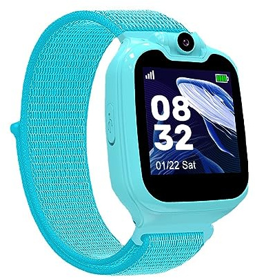 G9 Kids Smart Watch, IP67 Vattentät Smartwatch för Barn Födelsedagspresenter för 4-12 år Gamla med 16 Spel HD-kamera Musikspelare Stegräknare Ficklampa Alarm, Stöder SOS Voice Chat