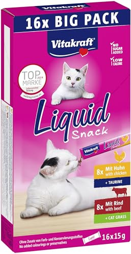 Vitakraft Liquid Snack Pollo, Manzo 16 x 15 g