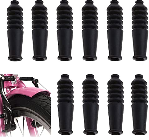 Lohill, 10 Stück Faltenbalg Gummitülle, Zubehör für Fahrradbremsen, Universal Faltenbalg aus Gummi, Bremsen Zubehör Kabelführung für Fahrrad V-Brake Kabel Nudel Kofferraum Staubschutz
