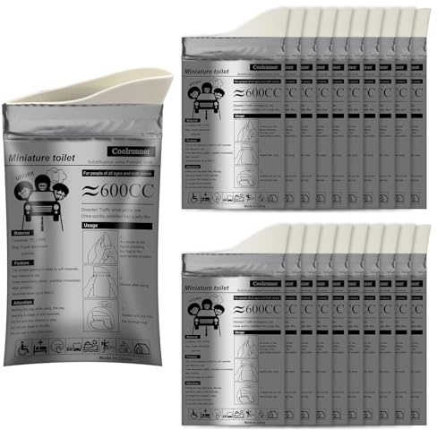 Disposable Urine Bags, 16 32 56 72 Pack Camping Pee Bags for Men Women, Disposable Urinals Vomit Bags for Travel Urinal Toilet Traffic Jam Emergency Portable Toilet for Kids, Patient(Gray-56p)