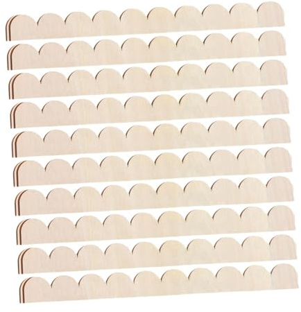 FytStycale 10 Pezzi Bordo Legno Ondulato Striscia Profilo Decorative Rifinitura Sagomata Verniciabile Facile Installazione Adatta per Mobili Porte Mensole, 40 Cm X 4 Cm X 0.25