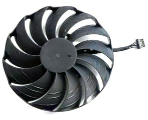 SHANGYG Lüfter 4PIN 98MM CF1010H12S für Asrock für Radeon RX 7800 XT für Phantom Gaming 16GB OC Grafikkarte Fan(Gold)