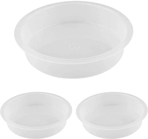 Mangiatoia per Uccelli, Vassoio per Mangiatoia per Uccelli Rotondo in plastica da 3 Pezzi Diametro 7 Pollici Stazione di Alimentazione Ciotole per Acqua da Bagno Accessori per Vassoio della Stazion