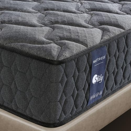 slily 11inch 90x190 Medium Firm Hybrid Single Mattress, Memory Foam Mattresses with Pocket Springs, 7 Zone Support for Full Body Pressure Relief, Breathable Anti-pilling Fabric, Motion Isolation