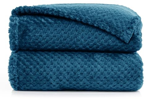 DecoKing Henry Manta de Microfibra 70x150 cm Mantas Polar Extra Suave y Blanda Muy Cómoda Caliente y Ligera Azul Oscuro