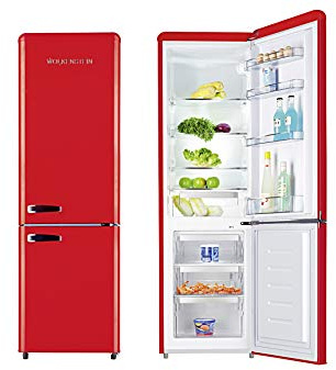 Wolkenstein KG250.4RT FR Kühl-Gefrier-Kombination Rot 249l Retro Kühlschrank Vintage Kühlgefrierkombi Gefrierfach höhenverstellbar leise