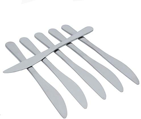 BESCH 6 coltelli da dessert in acciaio inossidabile 17,2 x 1,5 cm