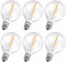 ROMANJOY 6pcs LED Glühbirnen Außen G40 E12 Leuchtmittel 1W（ersatz 10W） 2200K warmweiß 100LM AC220-240V Led Birnen Klares Glas Klein Glühbirne für Schlafzimmer Terrasse Lichterkette Garten