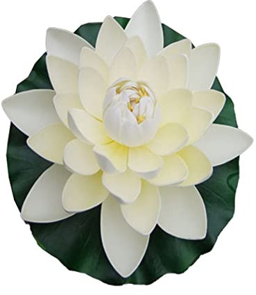 Grand nénuphar artificiel flottant pour étang - Décoration d'eau de piscine