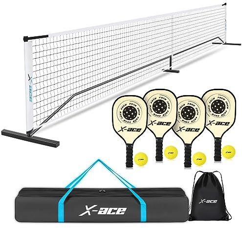 X-ACE 2024 Pickleball Netz - Offizielle 22FT Regulierungsgöße für den Außen- und Innenbereich, inklusive langlebiger Tragetasche… (Netz-Set)