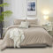 DXHOME Bettwäsche 135x200 Baumwolle Braun Khaki Taupe Uni Einfarbig Gewaschene Bettbezug Set Weiche Bettwäsche 2 Teilig für Einzelbett mit Reißverschluss und 80x80 cm Kissenbezug