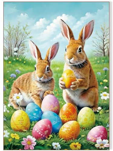 500 Pieces Jigsaw Puzzles Easter Puzzle for Adults and Teens and Kids Family Happy Games Easter Bunnies