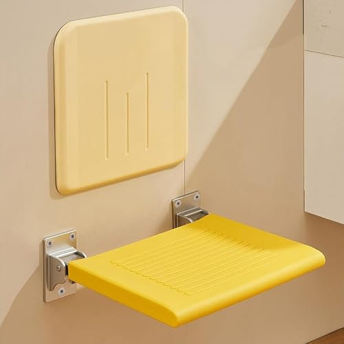 Sedile Per Doccia Pieghevole A Parete,Sgabello Doccia Pieghevole A Muro,Sedile Per Doccia Da Parete Ribaltabile Disabili E Anziani,Sgabello Da Doccia Panca Pieghevole Capacità Di Carico 100 Kg A