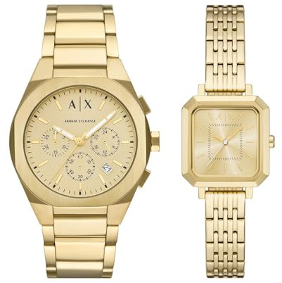 Armani Exchange Men's Analog Quartz Watch with Stainless Steel Strap AX7171SET