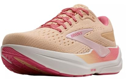 Brooks Women’s Ghost Max 3 Neutral Running & Walking Shoe, Peach/Pink/Sugar, 6