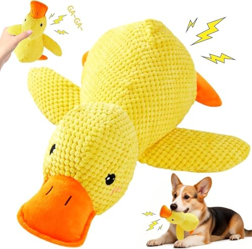 TaiXinYuly Jouet Anti-Stress pour Chien,Canard de Jouet pour Animaux,Jouet à Mâcher en Peluche pour Chien,Jouet Indestructible,pour Dog de Taille Petite, Moyenn