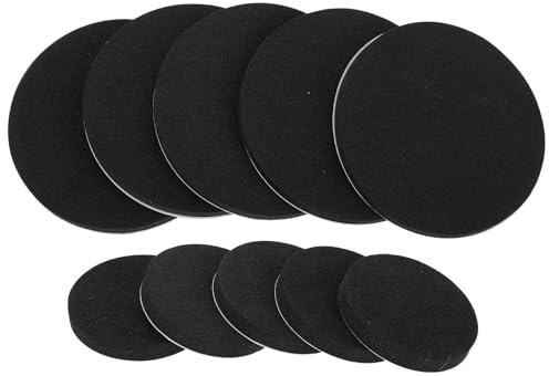 Abaodam 30Pcs Round Adhesive Sponge Corner Protectors for Safety, Black 40mm 80mm Impact-Resistant Edge Guards, Furniture Cabinet Door Bumper Pads for Wall and Fridge Protection