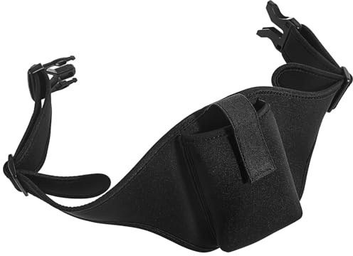 TEHAUX Cintura Porta Microfono Elastica Supporto per Telefono e Marsupio Integrato per Attività Sportive e Spettacoli, Realizzata Resistente