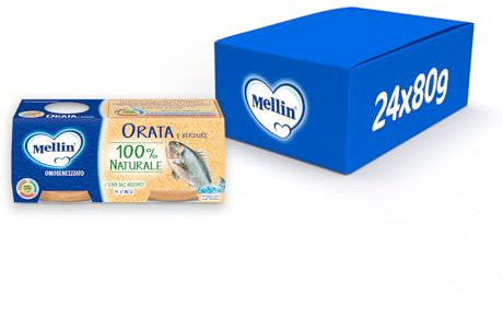 Mellin Omogeneizzato Orata e Verdure - Confezione da 24 Vasetti x 80 g