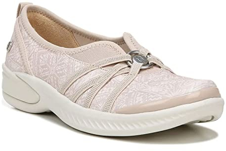BZees Ballerines Plates Niche pour Femme, Tissu Batik Beige, 39 EU