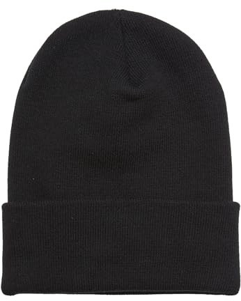 Flexfit unisex beanie tung ekologisk lång beanie svart en storlek, svart, En Storlek