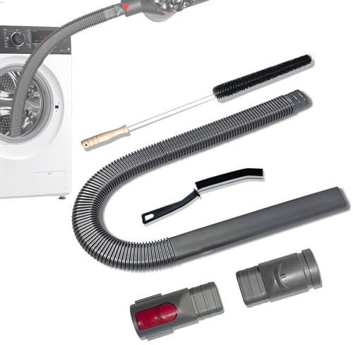 Dryer Vent Cleaner Kit Compatible With Dyson V15 V12 V11 V10 V8 V7 Gen5 Vacuum Cleaner with Dryer Lint Brush and Hard Bristle Crevice Cleaning Brush