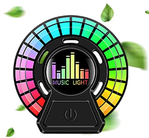 Contrôle du son Lumière de parfum - Aromatherapy Pickup sonore | Lampe de rythme de musique portable | Accessoires de parfum de sortie d'air de voiture | Diffuseur de voiture à LED ambiante avec s