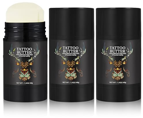 ARHZ 3 Pezzi Crema per Tatuaggi, Cura per le Pelli Tatuate, Tattoo Crema per la Cura e Mantenimento dei Tatuaggi, Rafforza i Colori