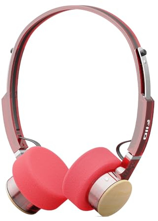 FiiO EH11 Retro On-Ear Bluetooth Headphones, LDAC Hi-Res Wireless, Lightweight 92g, 30H Playtime, Dual Device Connection, App EQ & Gaming Mode, Built-in Mic (Burgundy)