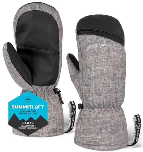 Tough Outdoors Robuste Outdoor-Winter-Ski-Fäustlinge für Damen und Herren – Schnee-Fäustlinge für kaltes Wetter – warme, isolierte, wasserdichte Snowboard-Handschuhe