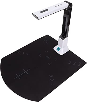 8MP USB Visualiser/Document Camera, A4 Format Document Scanner, Multi-Language OCR Document Camera Scanner, for Remote Learning with Zoom, OBS and for Teams, for