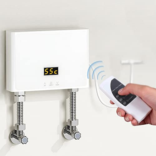Scaldabagno elettrico rapido da 3000 W con telecomando Scaldabagno elettrico istantaneo per piccola cucina,White