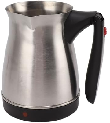 Machine à café Turque de 500 ML avec Poignée Pliable Anti-brûlure, Cafetière Turque en Acier Inoxydable de 600 W, Cafetière à thé, Chauffe-Lait, Machine à Expresso