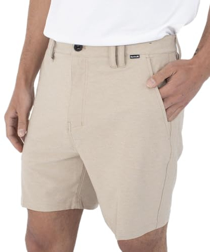 Hurley Herren Phantom Heather Walkshort 18 Bermudas, Khaki, 30