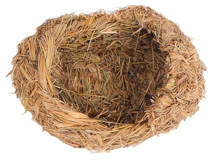 Happyyami Strohweben-Haustiernest Dekoratives Katzenhaus Für Kleine Haustiere Gewebtes Grashaus Als Katzennestchen Kaninchenbett Und Meerschweinchenbett 26.00 X 18.00 X 15.00 cm