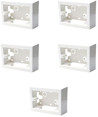 5 scatole 503 per montaggio esterno, Bianca, 3 Moduli, Per Impianti Fuori Muro, Plastica ad alta resistenza, Universale, 100% Compatibile con tutti i Supporti Standard e tutte le serie civili