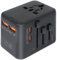 AiQInu Adaptateur Prise Universelle, Prise Internationale De Voyage, avec 2 USB-C et 2 USB-A, GaN 25W Prise Universelle Adaptateur Voyage pour USA UK AU EU