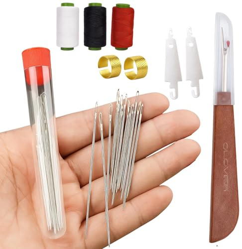 37Pcs Sewing Tool Set, Needle and Thread Kit for Adults, Mini Sewing Kit with Travel Case, Essential Sewing Needles and Thread for DIY, Home, and Professional Use
